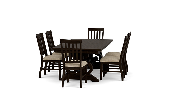 Dresbar dining table discount and 6 chairs